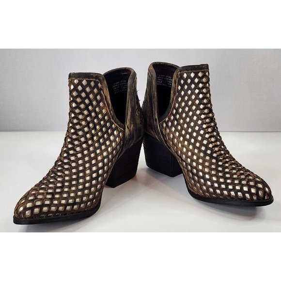 Musse&Cloud Shoes - Musse & Cloud Atlantis Boots Womens Size 6 Brown Leather Embroidery Western